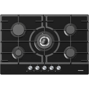 Heinner HBH-M705IWFGBK Gaskochfeld – 5 Brenner – Wokbrenner – Gusseisenroste – Produktfoto