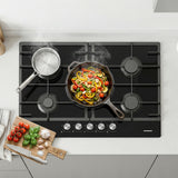 Heinner HBH-M705IWFGBK Gaskochfeld – 5 Brenner – Wokbrenner – Gusseisenroste – Bild 7