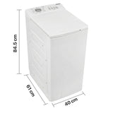 Waschmaschine Heinner HWM-TL7012C – Toplader – 7 kg – 1200 U/Min – Energieeffizienzklasse C – Maßzeichnung