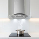 Heinner Dunstabzugshaube HDCH-MD800GIX – 60 cm – Edelstahl – LED-Beleuchtung – 3 Geschwindigkeiten – Bild 3