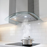 Heinner Dunstabzugshaube HDCH-MD800GIX – 60 cm – Edelstahl – LED-Beleuchtung – 3 Geschwindigkeiten – Bild 5