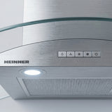 Heinner Dunstabzugshaube HDCH-MD800GIX – 60 cm – Edelstahl – LED-Beleuchtung – 3 Geschwindigkeiten – Bild 6
