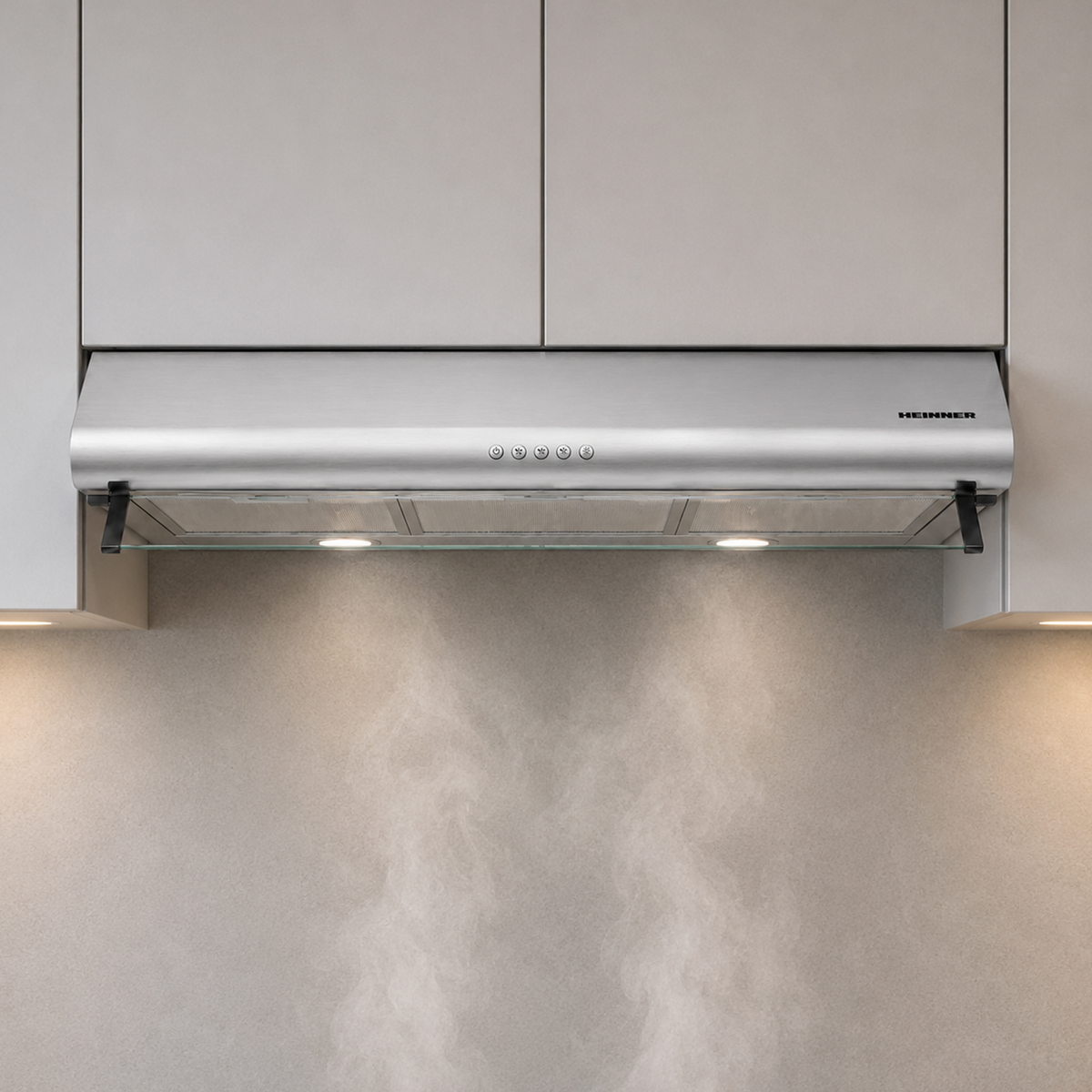 Dunstabzugshaube Heinner HCH-490-SS – Wandhaube – Edelstahl – 3 Geschwindigkeiten – LED-Beleuchtung – Umluft – Bild 5