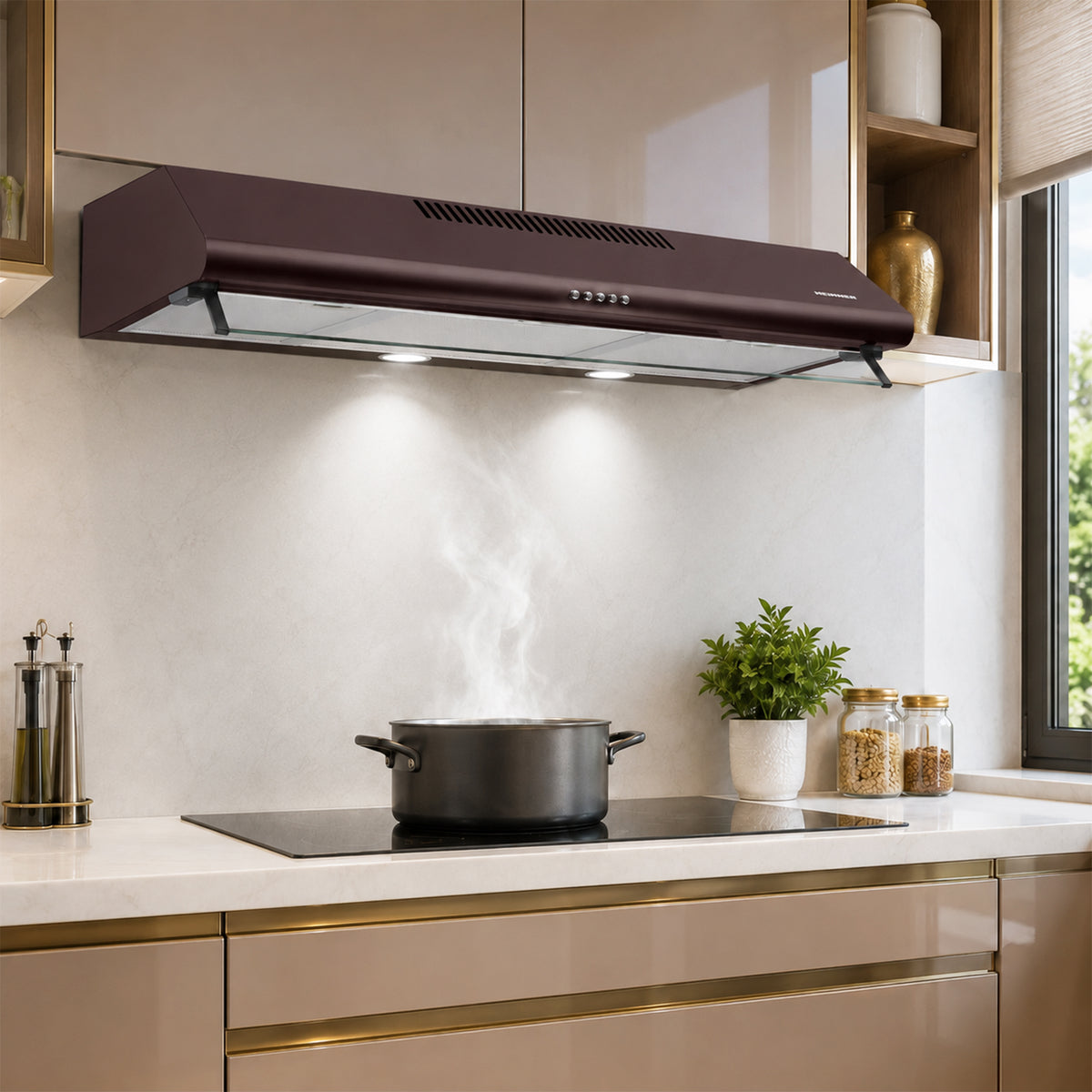 Heinner Dunstabzugshaube HCH-490-BRW – Wandmontage – 90 cm – Edelstahl – LED-Beleuchtung – 3 Geschwindigkeiten – Bild 7
