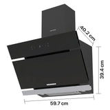 Heinner Dunstabzugshaube HDCH-MD620RGBK – 60 cm – 4 Geschwindigkeiten – Schwarz – Bild 3