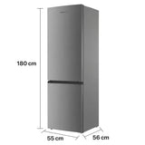 Heinner Kühl-Gefrierkombination HC-HM262XE – 262 Liter – LED-Beleuchtung – Energieeffizienzklasse E – Maßzeichnung