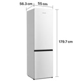 Heinner HCNF-HS255E Kühl-Gefrierkombination – 255 Liter – Full No Frost – Energieeffizienzklasse E – Maßzeichnung
