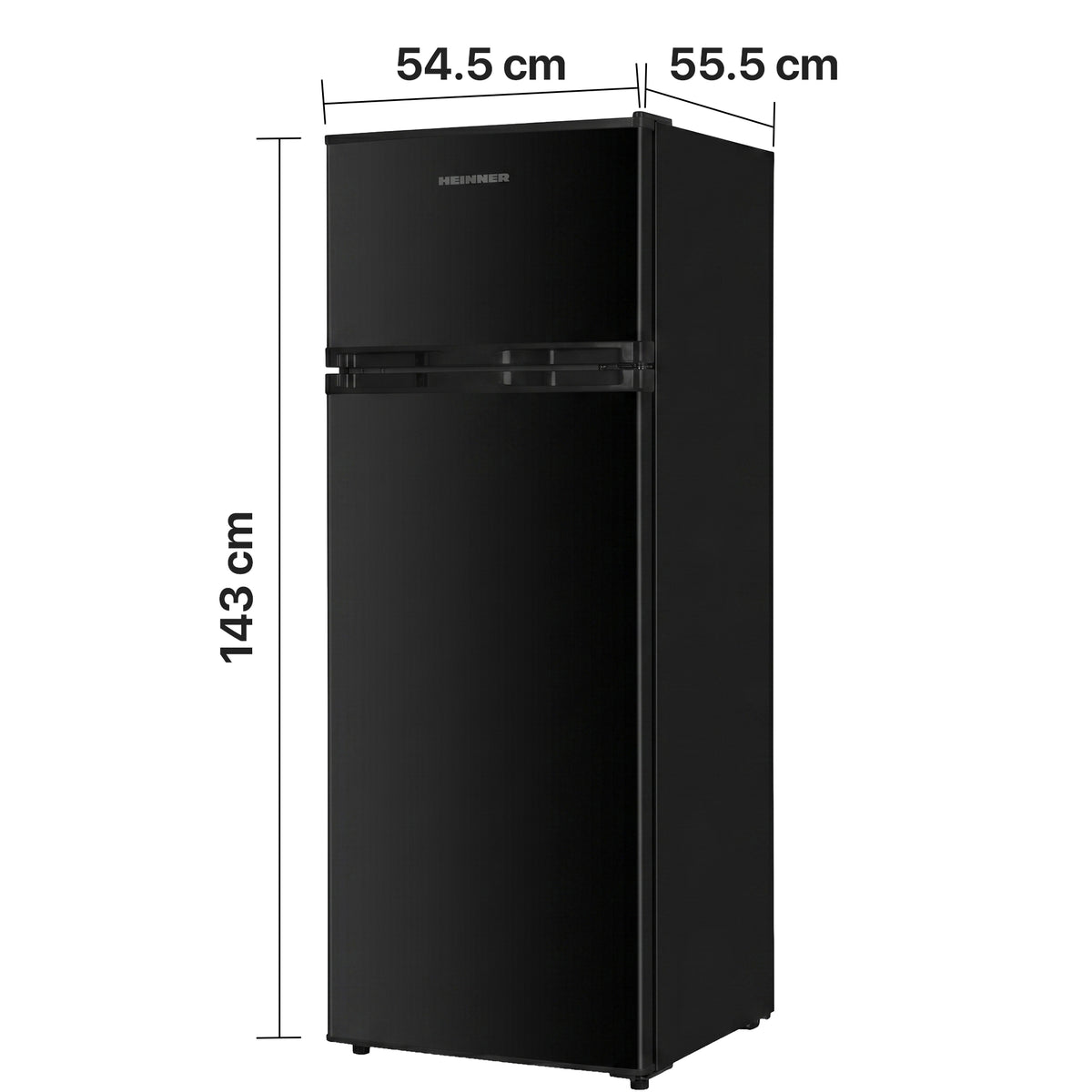 Heinner Kühl-Gefrierkombination HF-H2206BKE – 206 Liter – Schwarz – Energieeffizienzklasse E – Bild 4