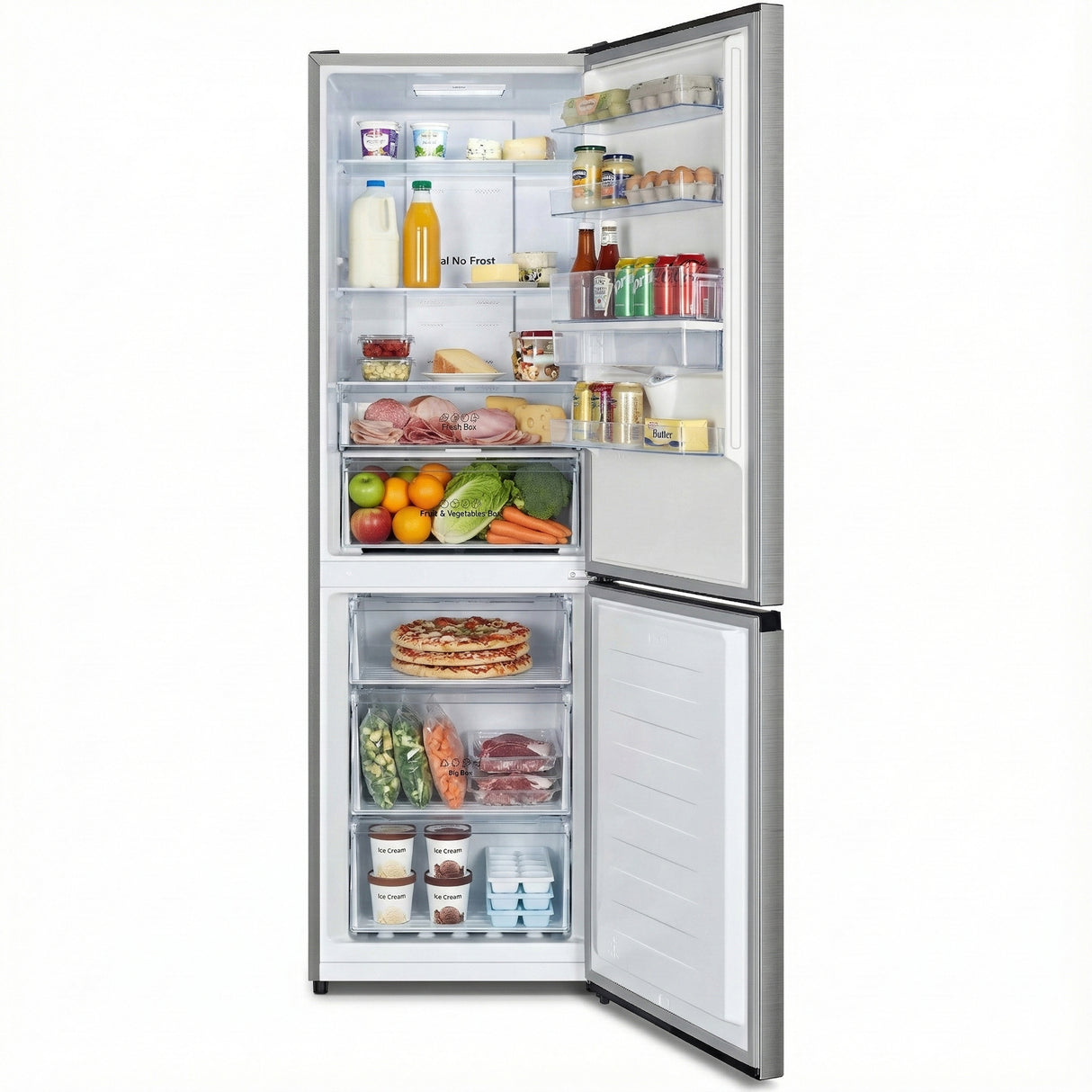 Heinner HCNF-HS304XWDE Kühl-Gefrierkombination – 304 L – Full No Frost – Wasserspender – Energieeffizienzklasse E – Bild 3