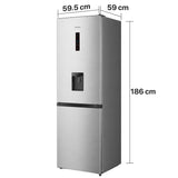Heinner HCNF-HS304XWDE Kühl-Gefrierkombination – 304 L – Full No Frost – Wasserspender – Maßzeichnung