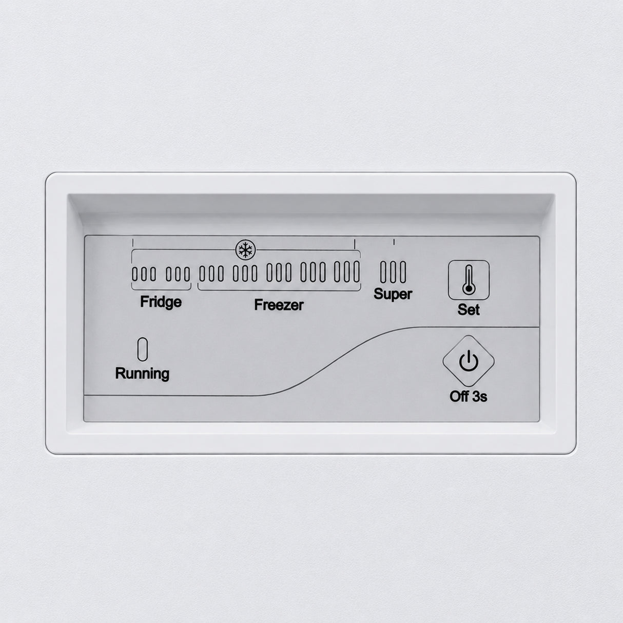 Heinner Gefriertruhe HCF-287CNHE 287 Liter – Convertible – Schnellgefrierfunktion – Energieeffizienzklasse E – Bedienfeld