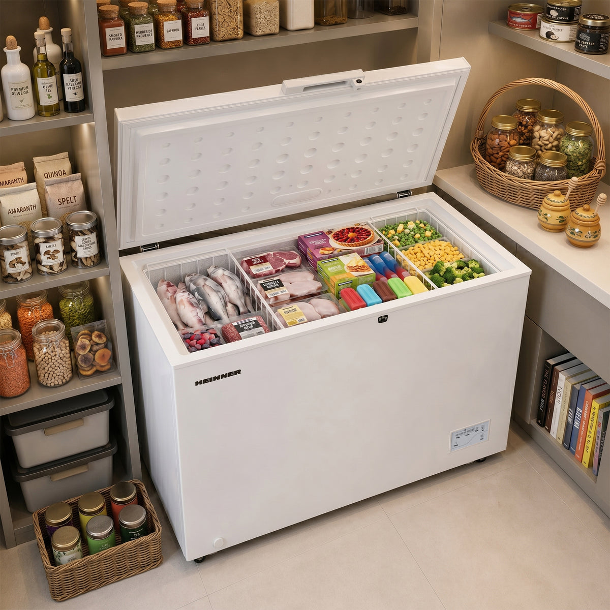 Heinner Gefriertruhe HCF-287CNHE 287 Liter – Convertible – Schnellgefrierfunktion – Energieeffizienzklasse E – Bild 7