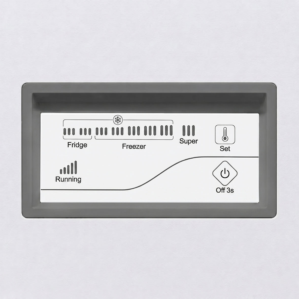 Heinner Gefriertruhe HCF-HM100CSE – 98 Liter – umrüstbar – Schnellgefrierfunktion – Bedienfeld