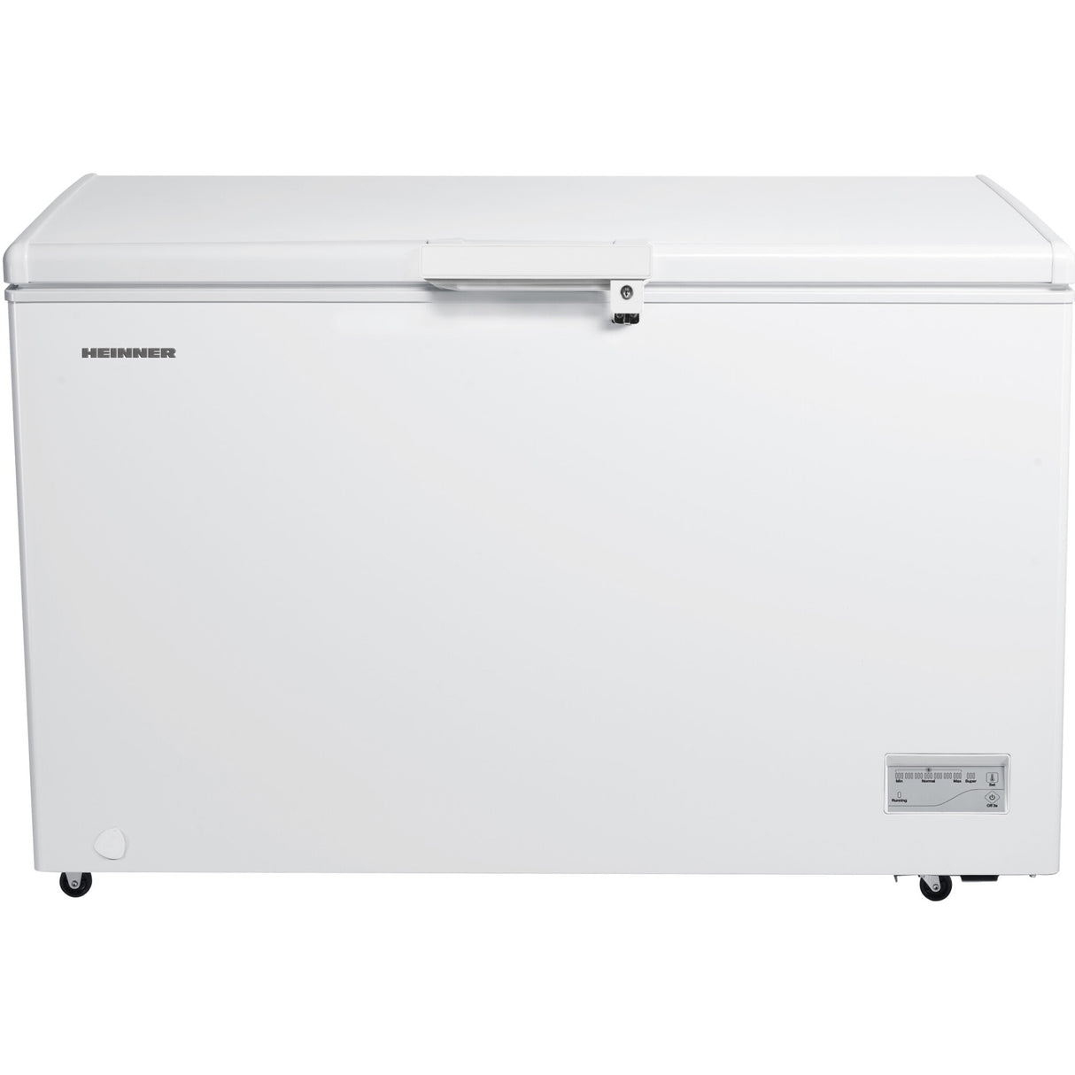 Heinner Gefriertruhe HCF-HM371CE – 371 Liter – Schnellgefrierfunktion – Energieeffizienzklasse E – Produktfoto