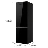 Heinner Kühl-Gefrierkombination HC-HM262BKE++ – 262L, LED-Beleuchtung und Energieeffizienzklasse A++ – Maßzeichnung