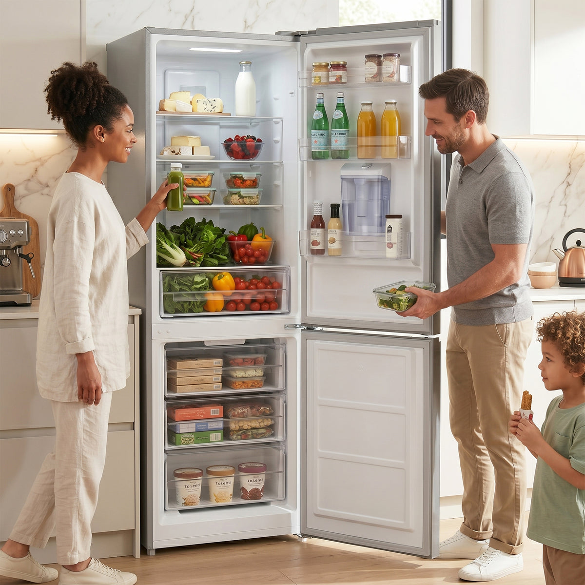 Heinner HCNF-HM291XWDE Kühl-Gefrierkombination – 291 L – Total No Frost – Wasserspender – Energieeffizienzklasse E – Bild 8