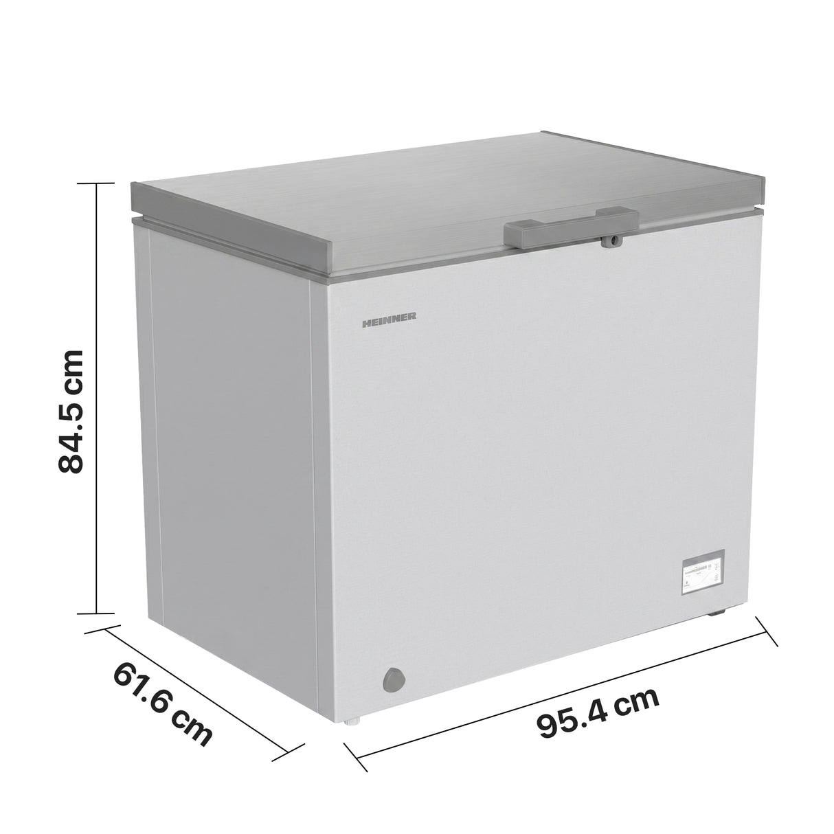 Heinner Gefriertruhe HCF-HM226CSE 246 Liter – Convertible – Inverter – Energieeffizienzklasse E – Maßzeichnung