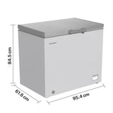 Heinner Gefriertruhe HCF-HM226CSE 246 Liter – Convertible – Inverter – Energieeffizienzklasse E – Maßzeichnung