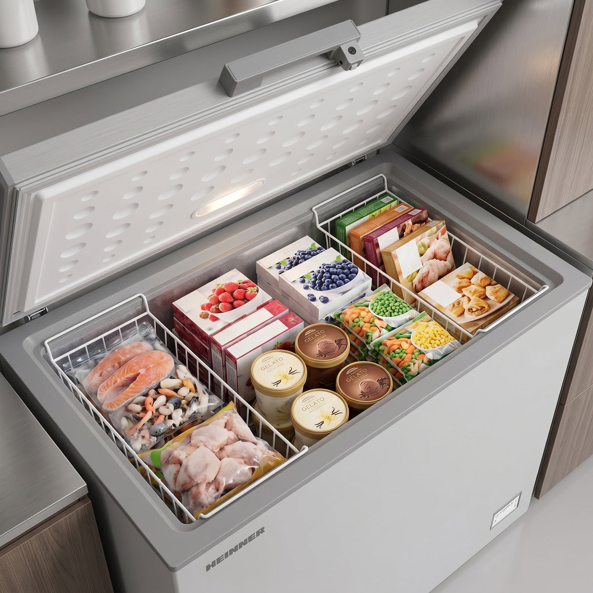 Heinner Gefriertruhe HCF-HM226CSE 246 Liter – Convertible – Inverter – Energieeffizienzklasse E – Bild 9