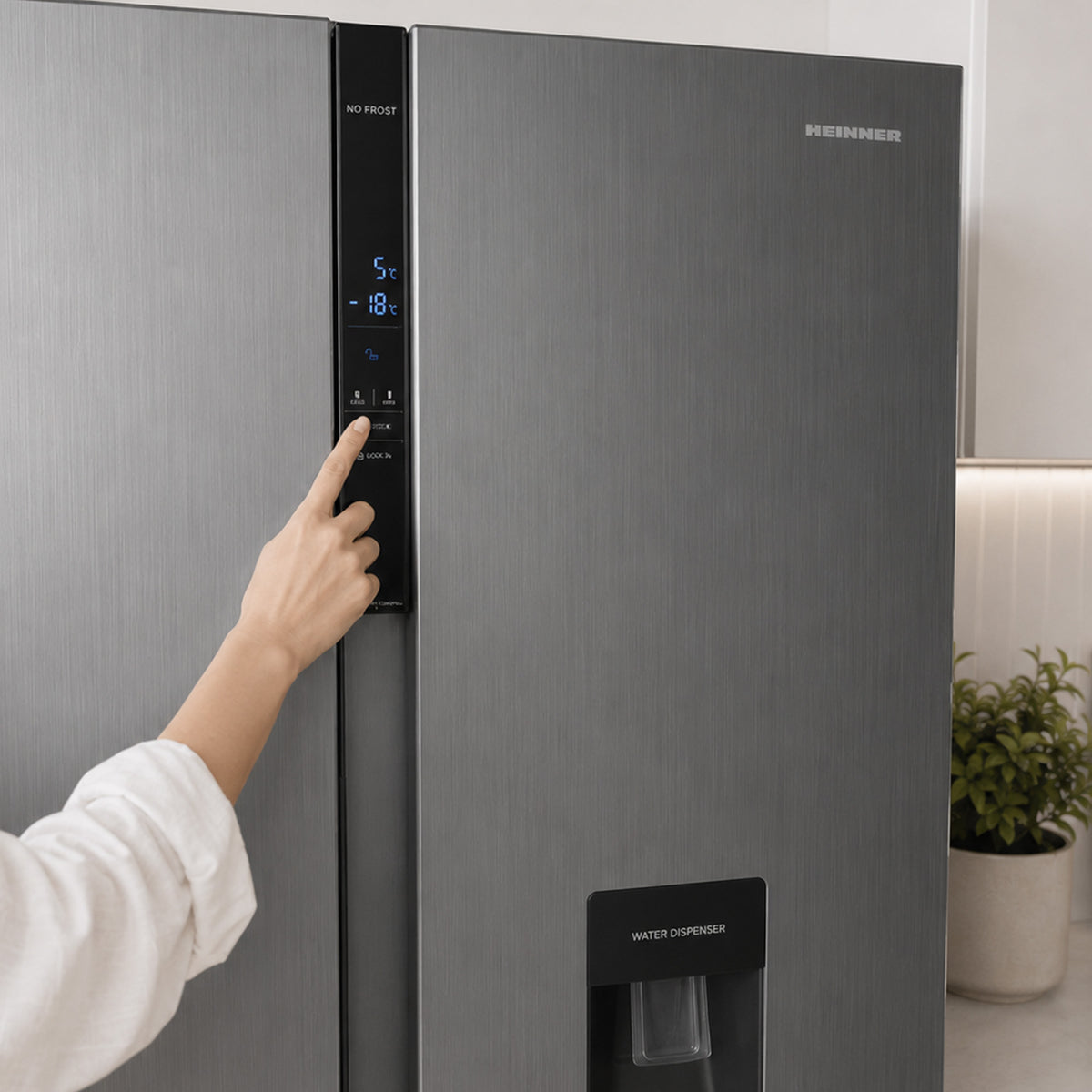 Heinner Amerikanischer Kühlschrank HSBS-H439NFXWDE – 439L – Wasserspender – No-Frost – Energieeffizienzklasse E – Bild 10