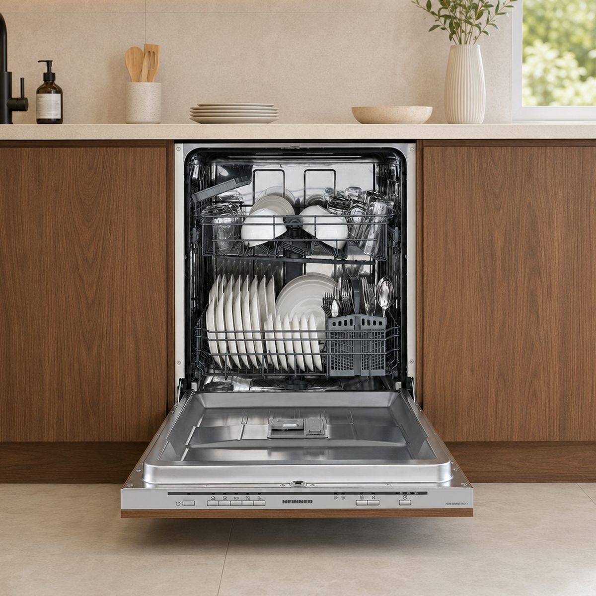 Heinner Einbaugeschirrspüler HDW-BIM60514E – 60 cm – 14 Maßgedecke – Energieeffizienzklasse E – AquaStop – Bild 5