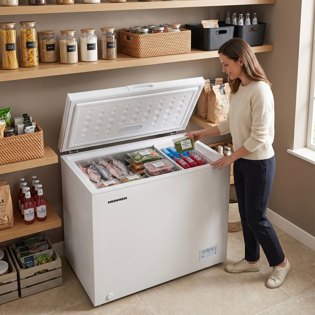 Heinner Gefriertruhe HCF-200CNHE 198 Liter – Inverter-Kompressor – Schnellgefrierfunktion – Energieeffizienzklasse – Bild 10