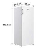 Heinner Gefrierschrank HFF-HS165E – 165 Liter – Energieeffizienzklasse E – Maßzeichnung