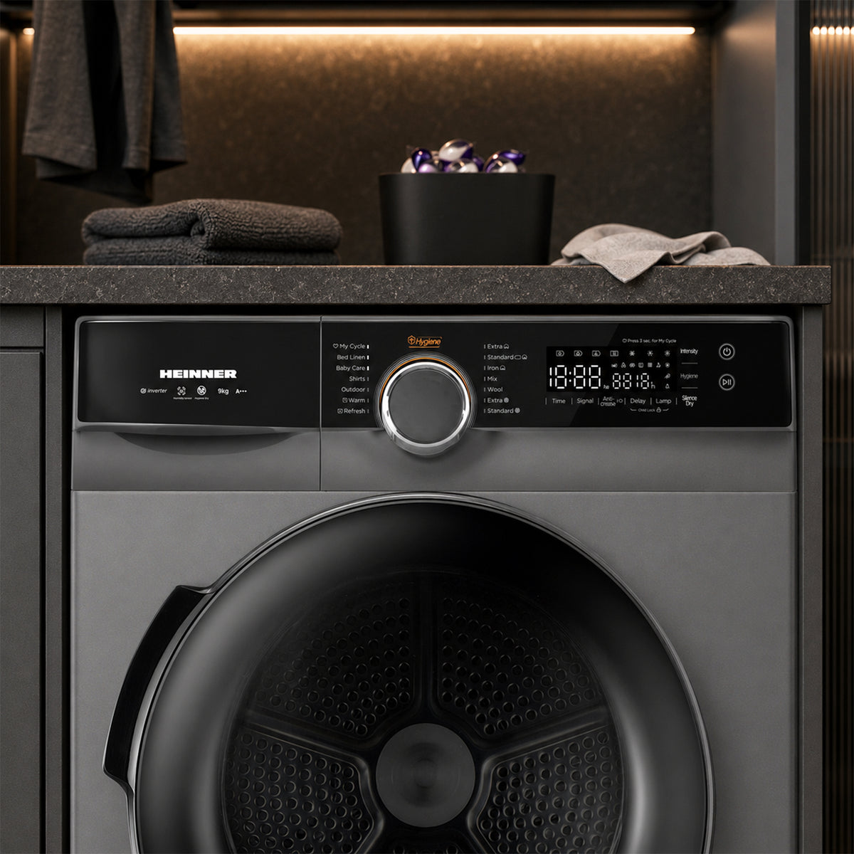 Heinner Wärmepumpentrockner HHPD-M9K3S – 9 kg – Energieeffizienzklasse C – Anwendungsbild 7