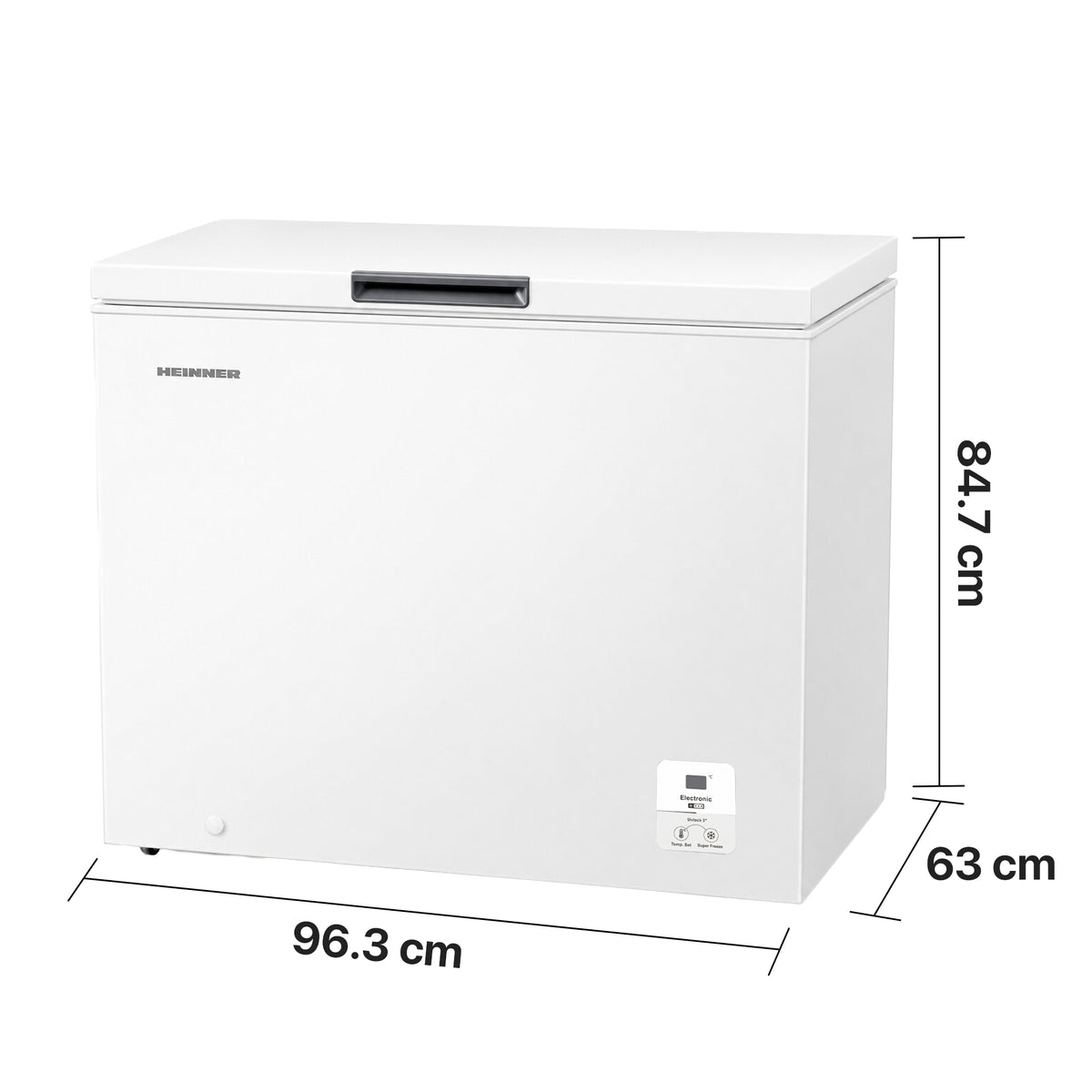 Heinner Gefriertruhe HCF-HS248EE – 248 Liter – Superfrostfunktion – Energieeffizienzklasse E – Bild 3