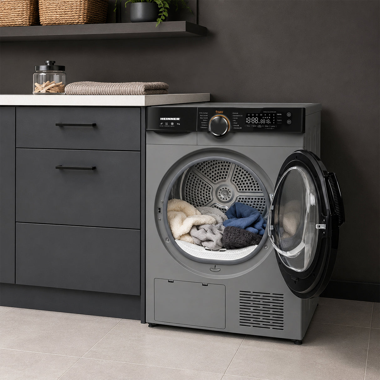 Heinner HHPD-M8K3SA++ Wärmepumpentrockner – 8 kg – Knitterschutz – Anwendungsbild 6