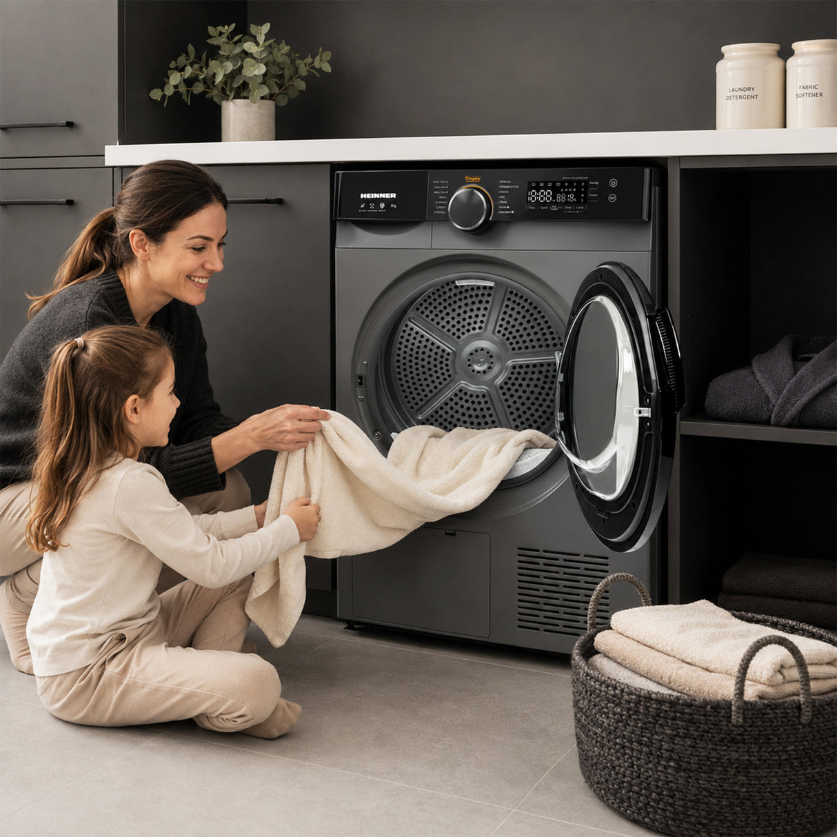 Heinner HHPD-M8K3SA++ Wärmepumpentrockner – 8 kg – Knitterschutz – Anwendungsbild 9