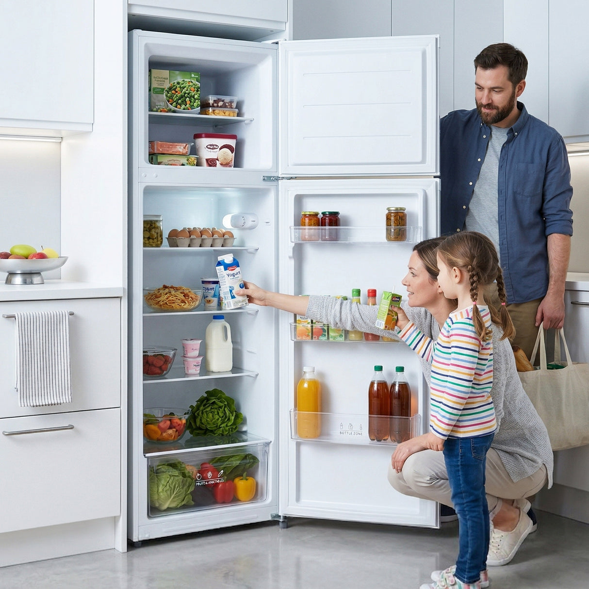 Heinner Kühl-Gefrierkombination HF-M294E – 294 Liter – wechselbarer Türanschlag – Energieeffizienzklasse E – Bild 9