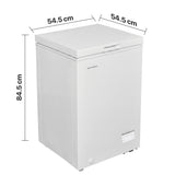 Heinner Gefriertruhe HCF-HM100CE – 98 Liter – konvertierbar – Schnellgefrierfunktion – Maßzeichnung