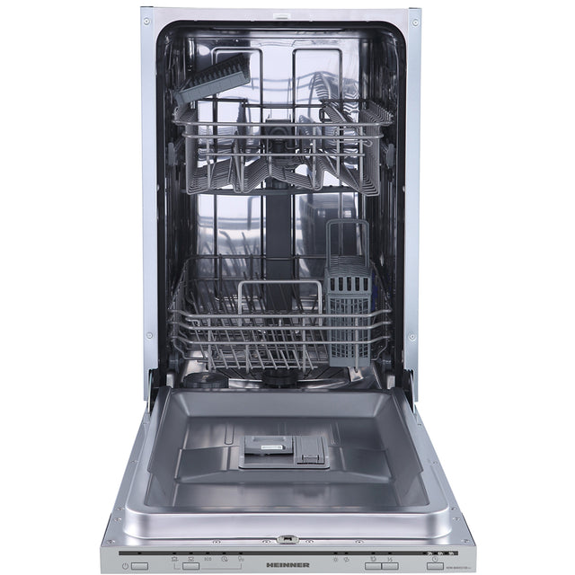 Heinner HDW-BIM45510E Einbaugeschirrspüler – 10 Maßgedecke – AquaStop – Energieeffizienzklasse E – Produktfoto