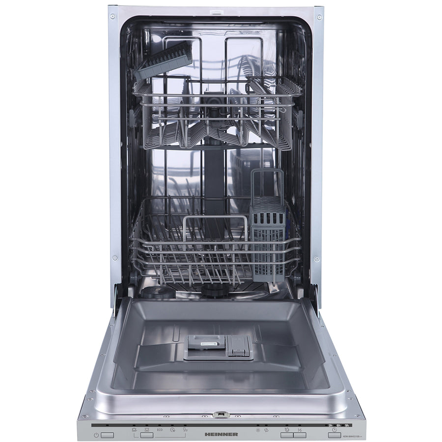 Heinner HDW-BIM45510E Einbaugeschirrspüler – 10 Maßgedecke – AquaStop – Energieeffizienzklasse E – Produktfoto