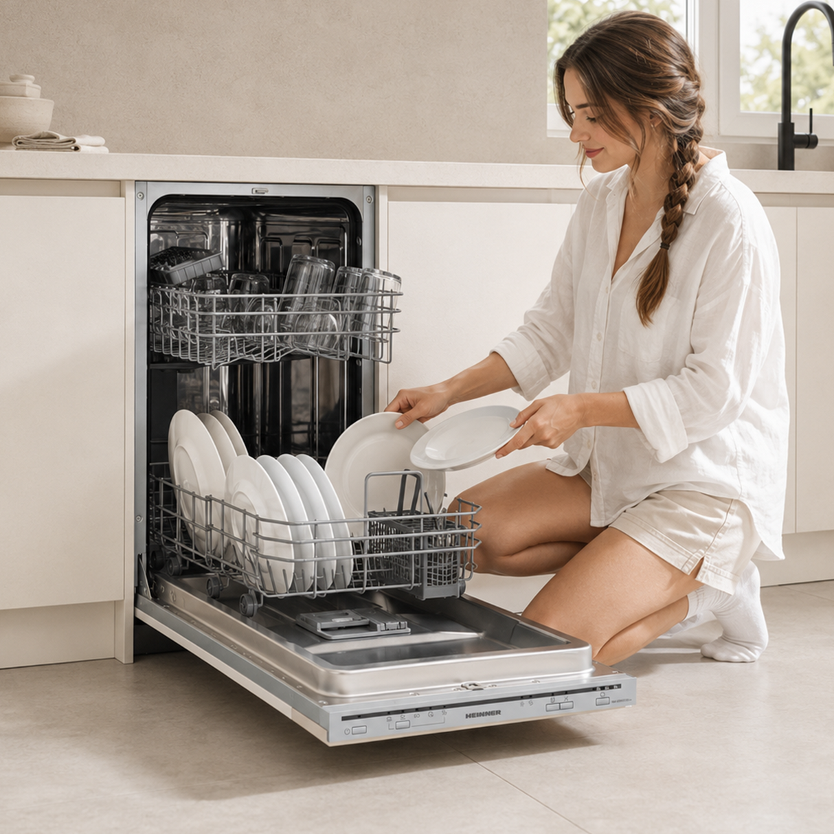 Heinner HDW-BIM45510E Einbaugeschirrspüler – 10 Maßgedecke – AquaStop – Energieeffizienzklasse E – Bild 7