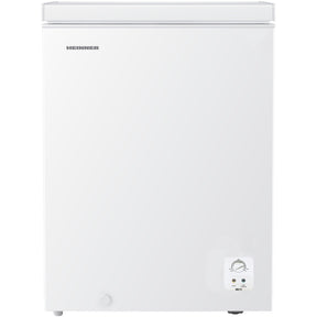 Heinner Gefriertruhe HCF-HS142E – 142 Liter – Schnellgefrierfunktion – Energieeffizienzklasse E – Produktfoto