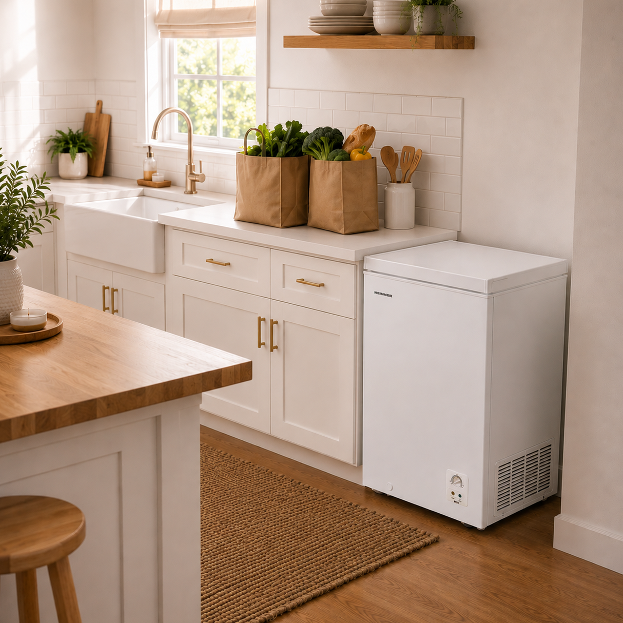 Heinner Gefriertruhe HCF-HS142E – 142 Liter – Schnellgefrierfunktion – Energieeffizienzklasse E – Bild 5