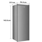 Heinner Gefrierschrank HFF-HM168XE – 168 Liter – SuperGefrierfunktion – Energieeffizienzklasse E – Maßzeichnung