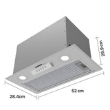 Heinner Dunstabzugshaube HBIH-MD600IX – Einbau – 52 cm – 3 Geschwindigkeiten – Bild 3