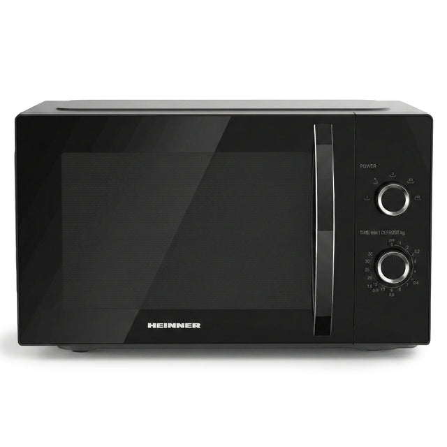 Heinner Mikrowelle HMW-MD25MBK – 25 Liter – 800 W – 5 Leistungsstufen – Schwarz – Produktfoto