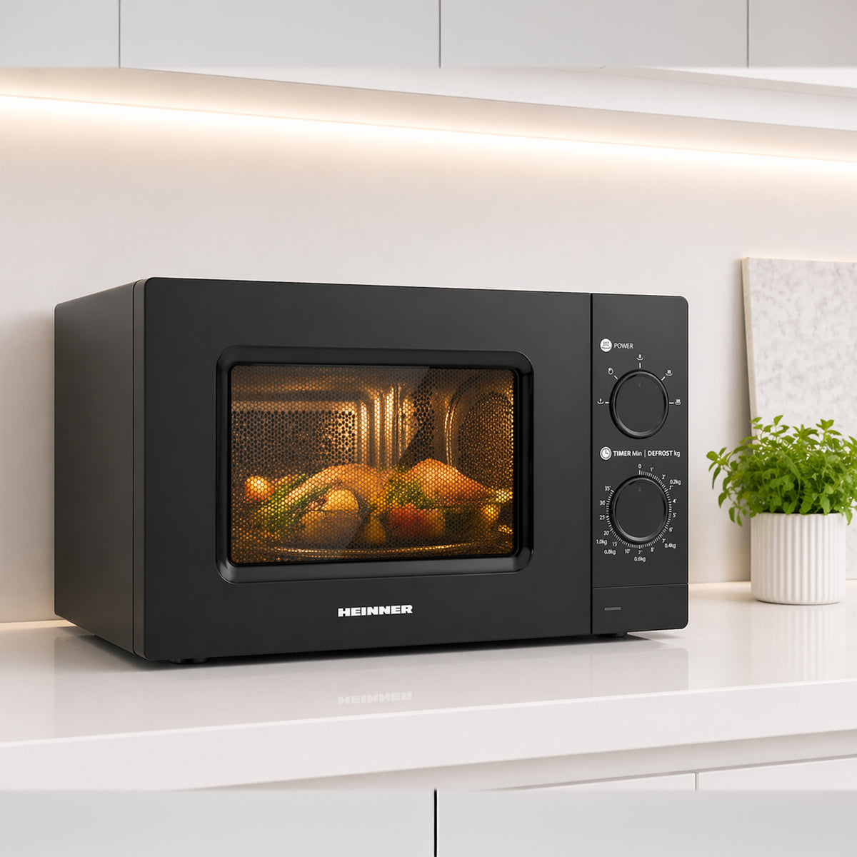 Heinner HMW-MD20MBK Mikrowelle – Schwarz – Bild 6