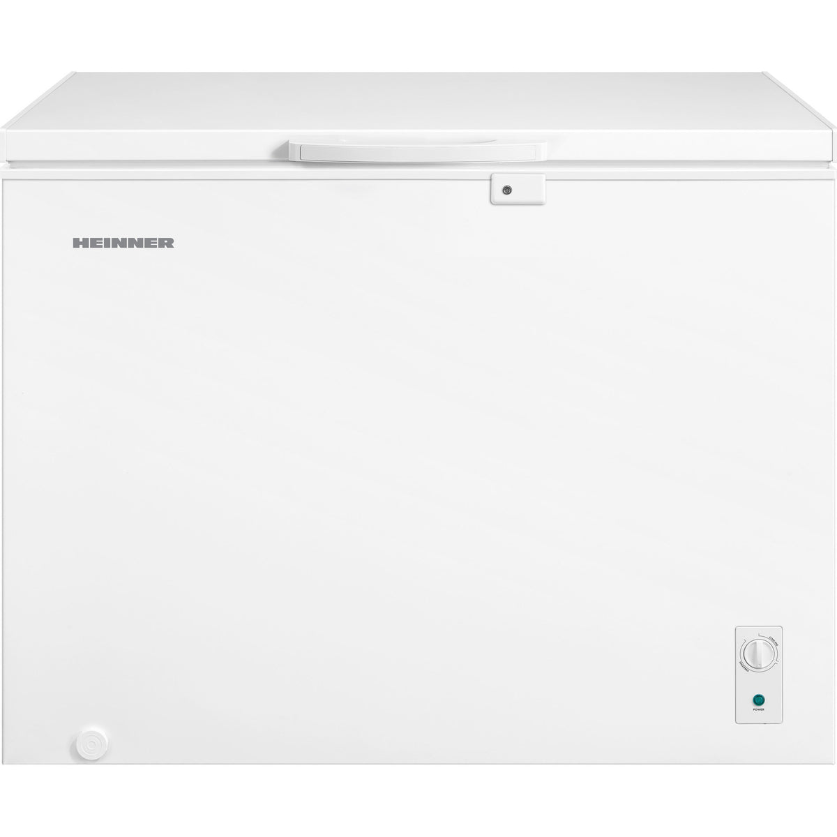Gefriertruhe Heinner HCF-M293INVCE – 293 Liter – konvertierbar – Inverter – Energieeffizienzklasse E – Produktfoto