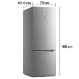 Heinner HCNF-M435INVXE Kühl-Gefrierkombination – 435 Liter – No Frost – Inverter-Kompressor – Maßzeichnung