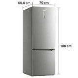 Heinner Kühl-Gefrierkombination HCNF-M435INVHXE – 435 Liter – No Frost – Energieeffizienzklasse E – Maßzeichnung