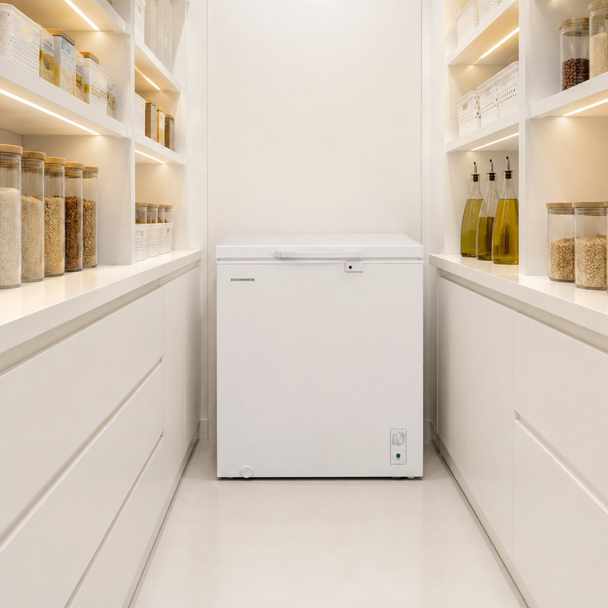Heinner Gefriertruhe HCF-M198INVCE – 198 Liter – umrüstbar – Inverter-Motor – Energieeffizienzklasse E – Bild 5