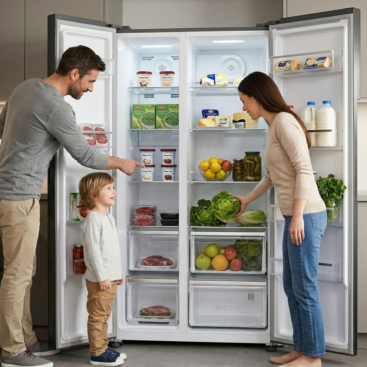 Heinner HSBS-HM532NFINVXD Amerikanischer Kühlschrank – 532L – No Frost – Inverter – Edelstahl-Optik – Bild 9