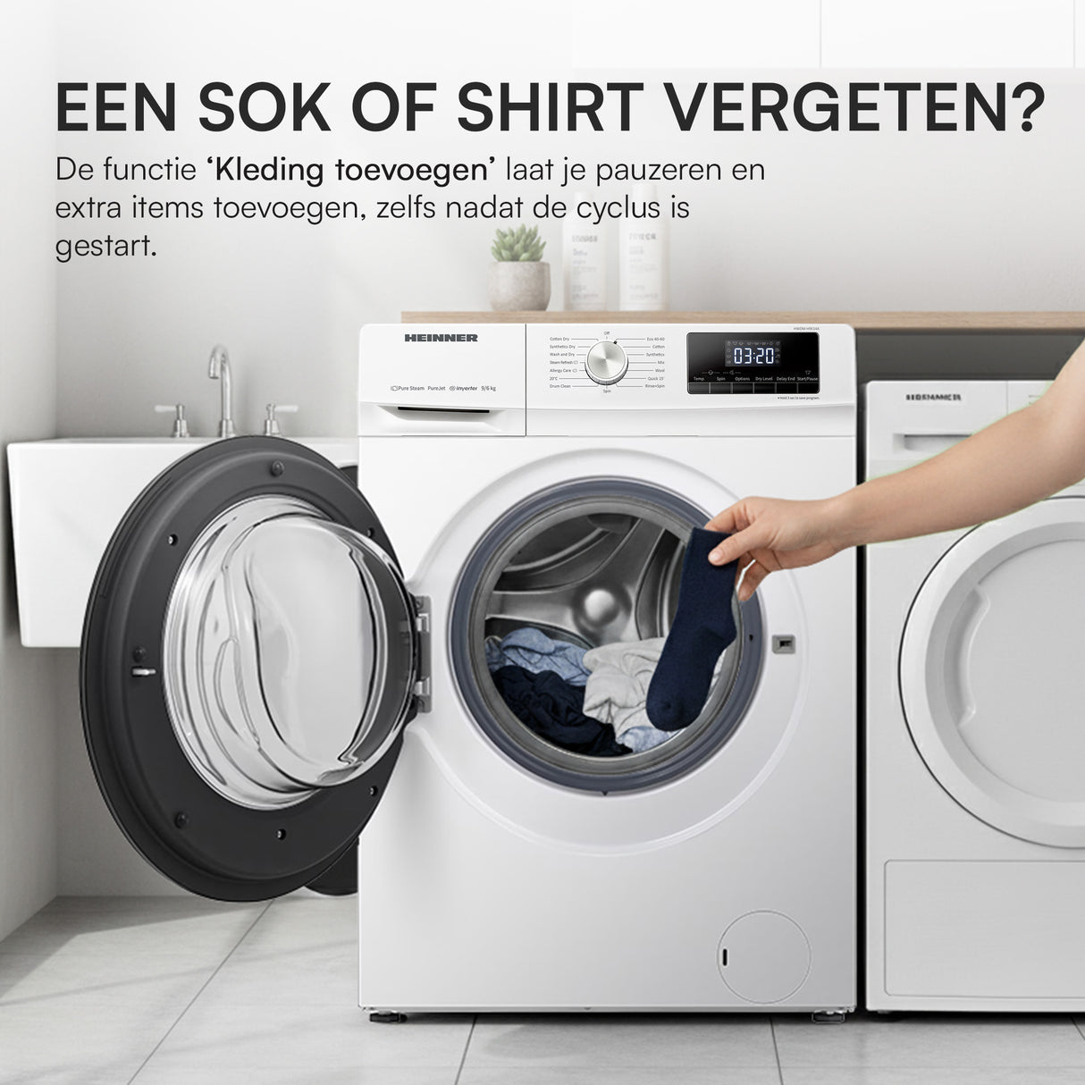 Waschtrockner Heinner HWDM-H9614A – 9/6 kg – 1400 U/Min – antibakteriell – Energieeffizienzklasse D – Bild 7