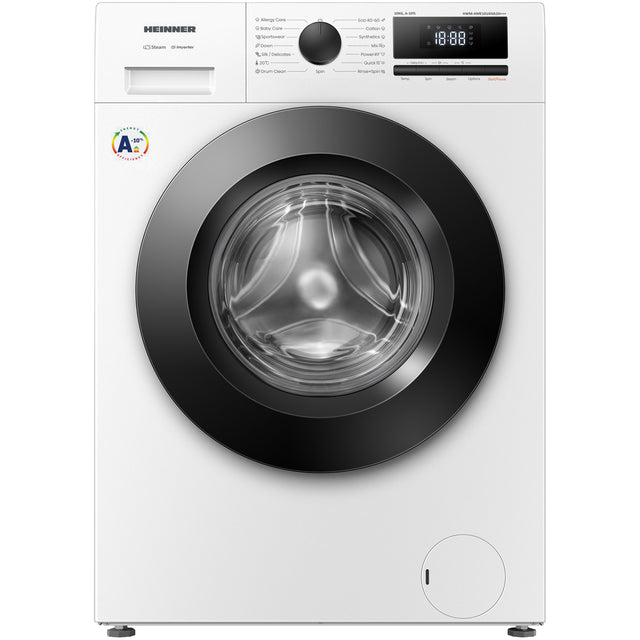 Heinner HWM-HME1014IVA10+++ Waschmaschine 10 kg – 1400 U/min – Inverter – A-10% – Allergy & Baby Steam – Weiß – Produktfoto