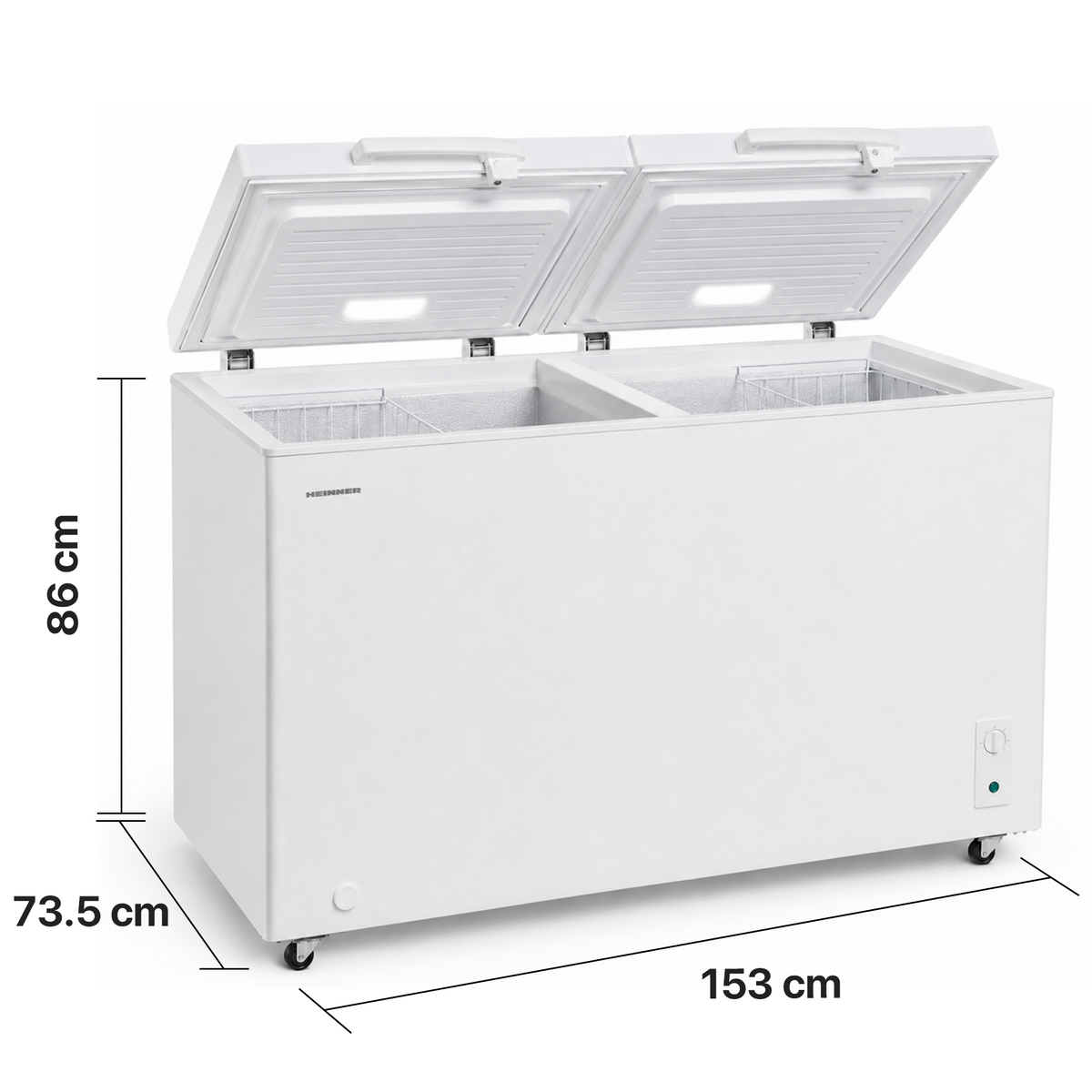 Heinner HCF-M508INVCE++ Gefriertruhe 508 L – Konvertierbar – Inverter – Bild 3